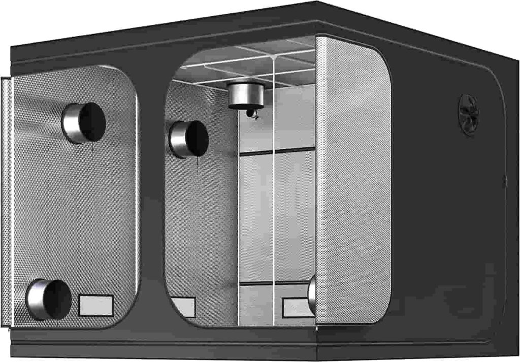 TopoLite Grow Tent, High Reflective Mylar Grow Box with Removable Floor Tray for 10x10 Hydroponic Indoor Planting-min