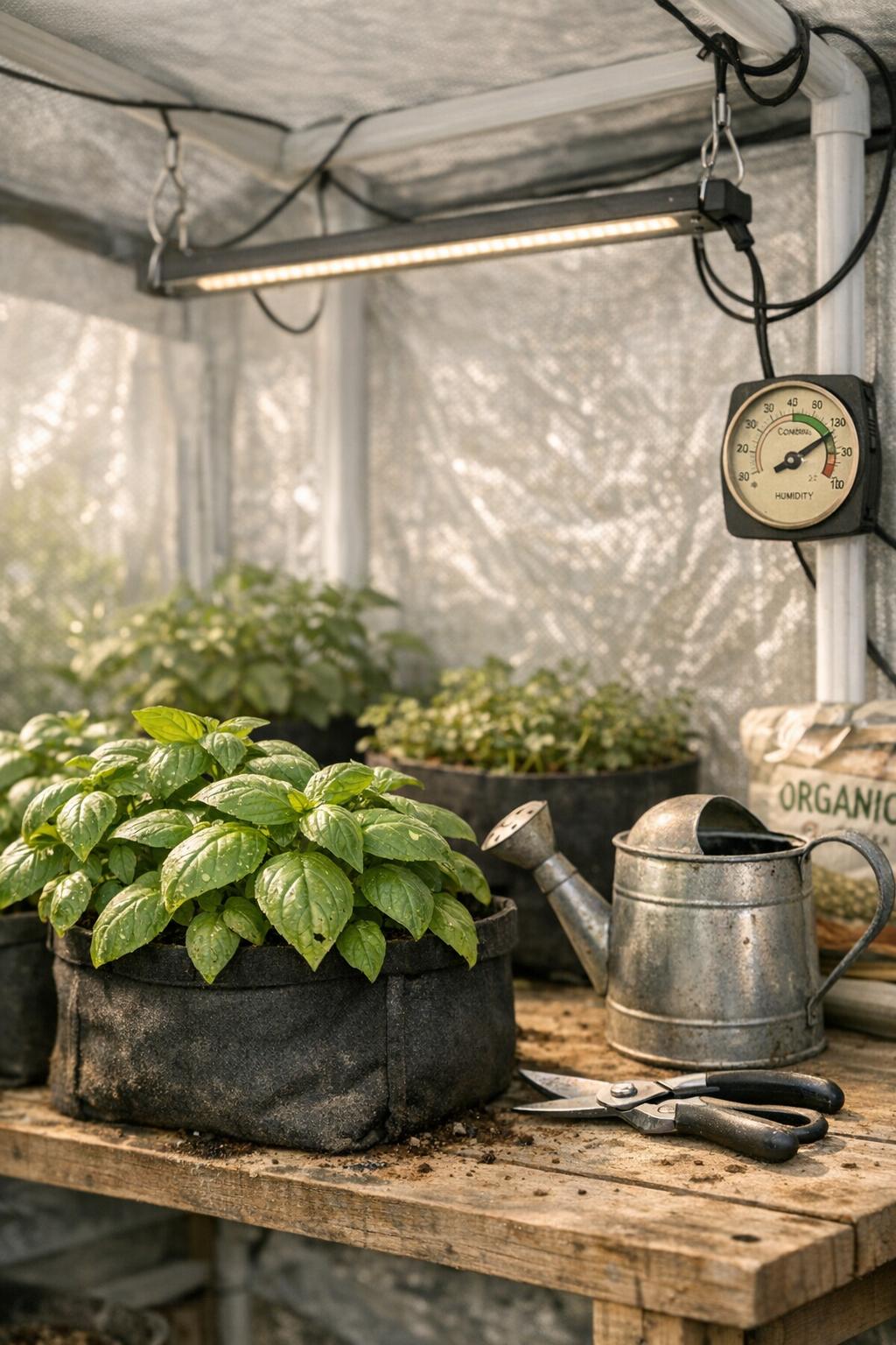 Growing Basil Inside a Grow Tent