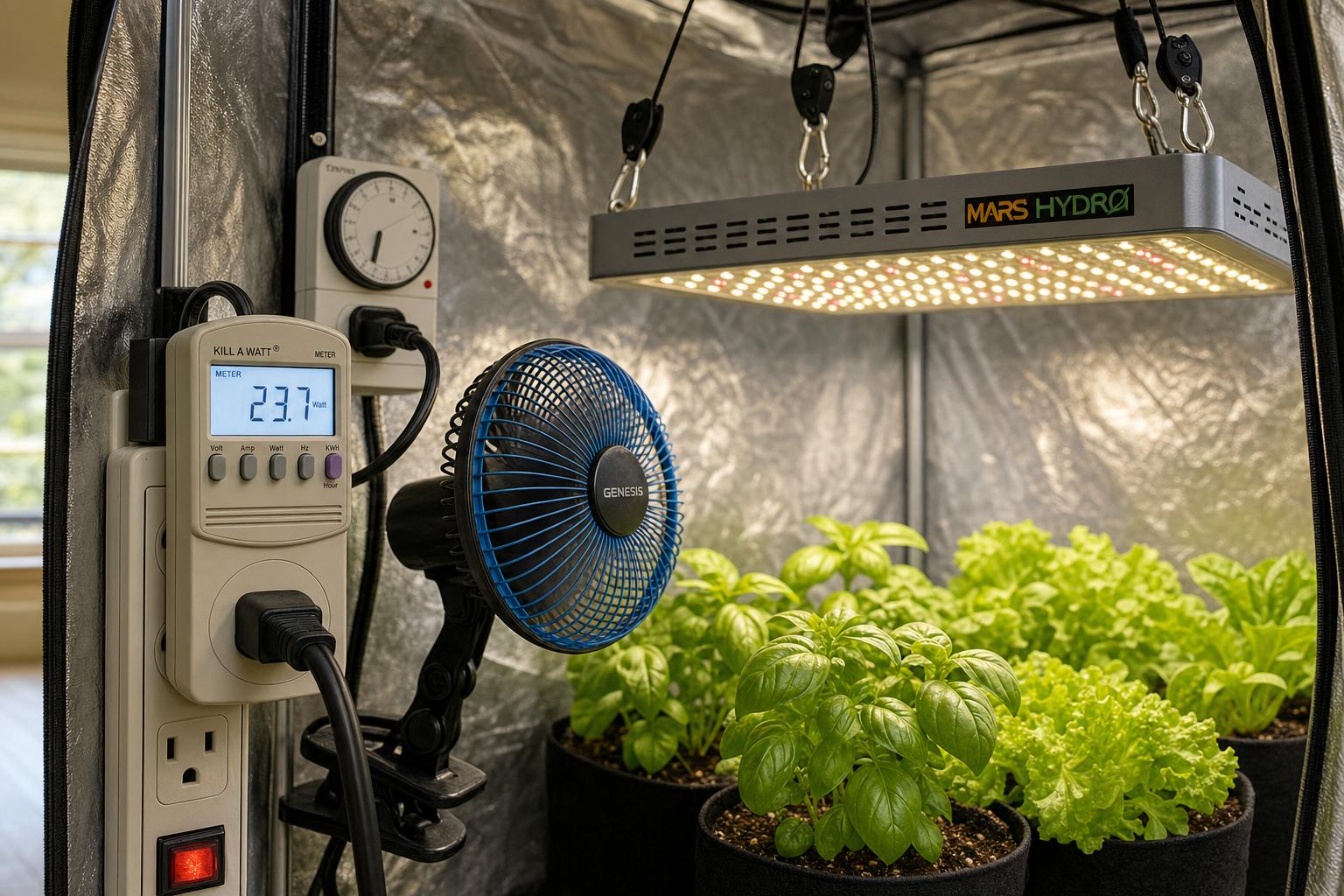 Reduce Power Usage in a Grow Tent Without Losing Performance