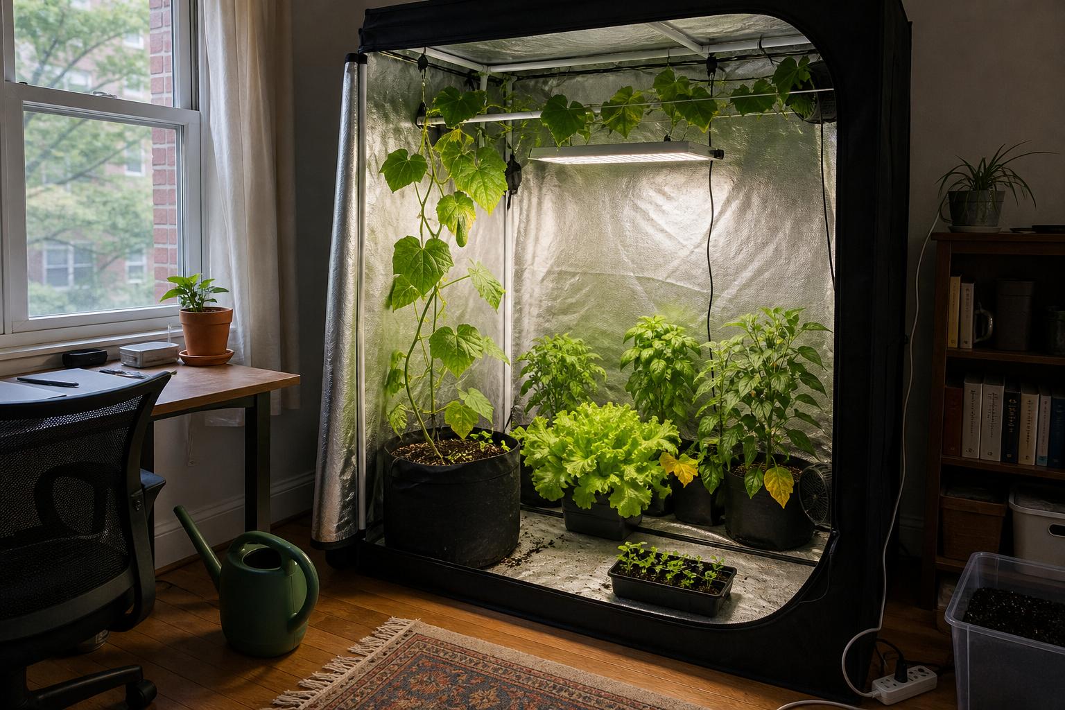 How to Train a Cucumber Vine in a Crowded Grow Tent